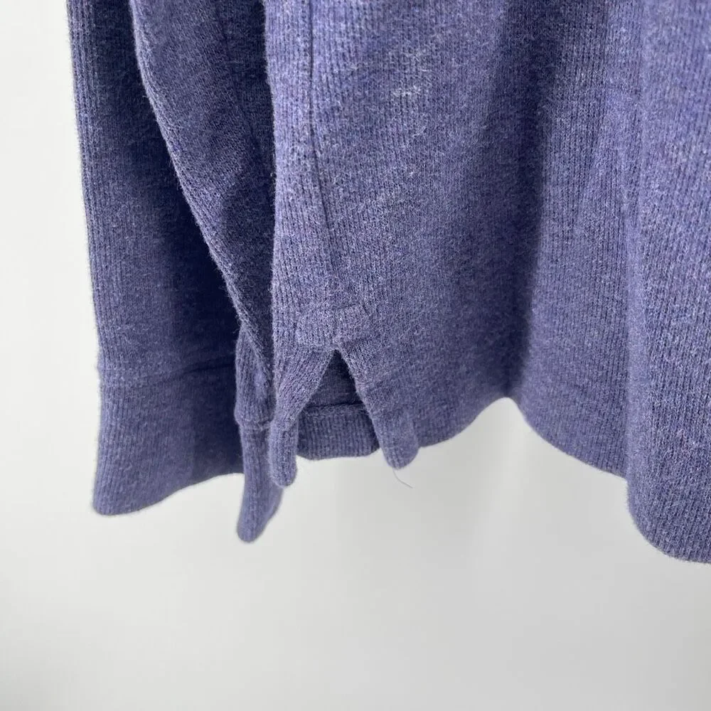 POLO Ralph Lauren Estate Rib Blue Quarter Zip Cotton Knit Sweater Medium